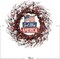 Patriotic 18-Inch Red, White, and Blue Berry Wreath with Americana Flag for 4th of July, Memorial Day, and Veterans Day